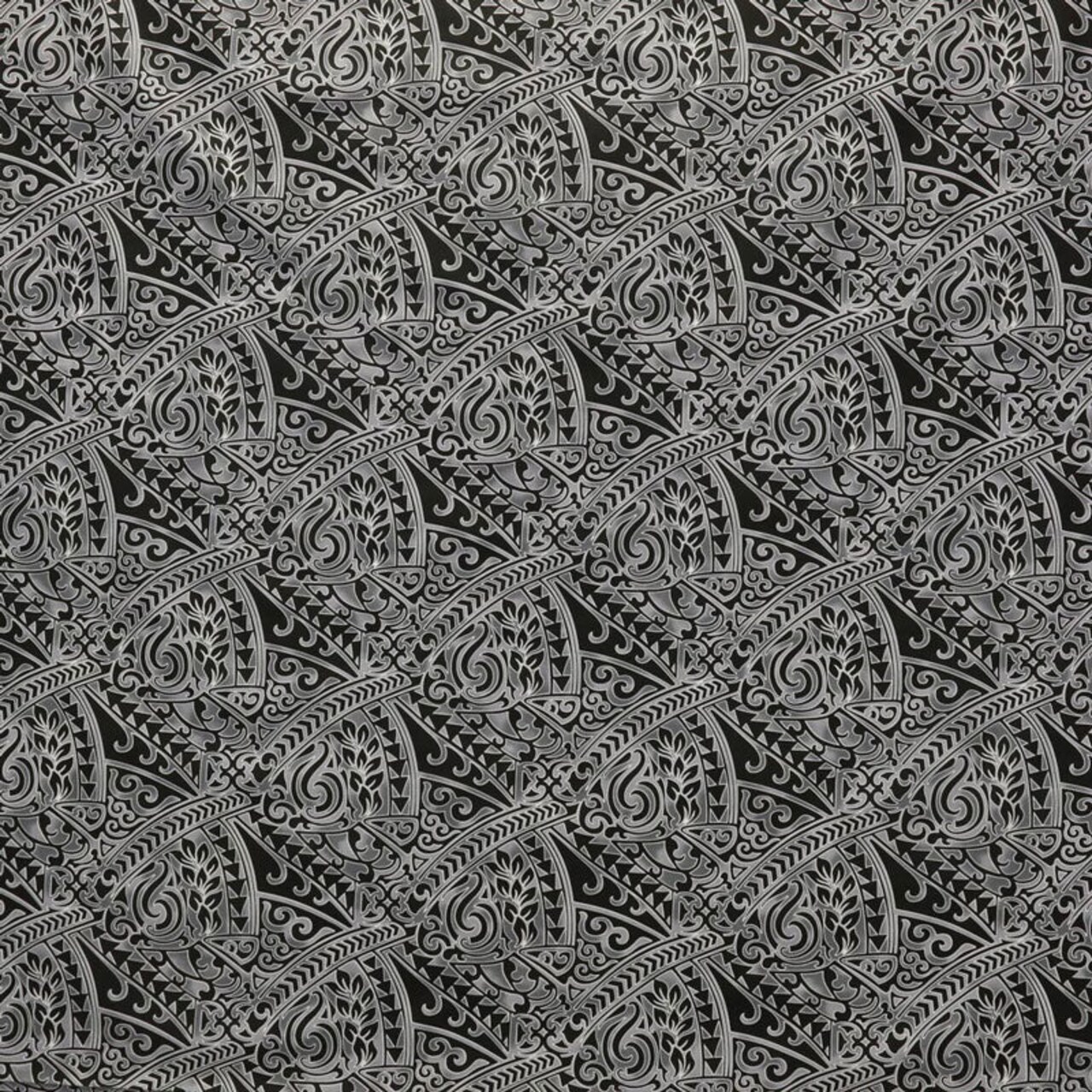 1 Yard Traditional Polynesian Tattoo Triangle Formation Poly Cotton Fabric 45 Inch Width